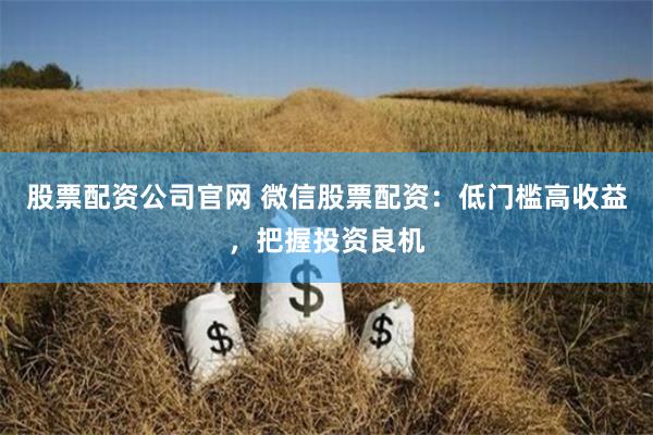 股票配资公司官网 微信股票配资：低门槛高收益，把握投资良机